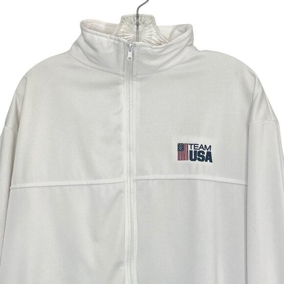 Team USA Olympic Committee Full Zip Jacket XL White Made In USA - Picture 3 of 10